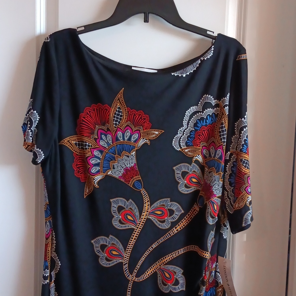 London Style colorful Dress. Sz 16.